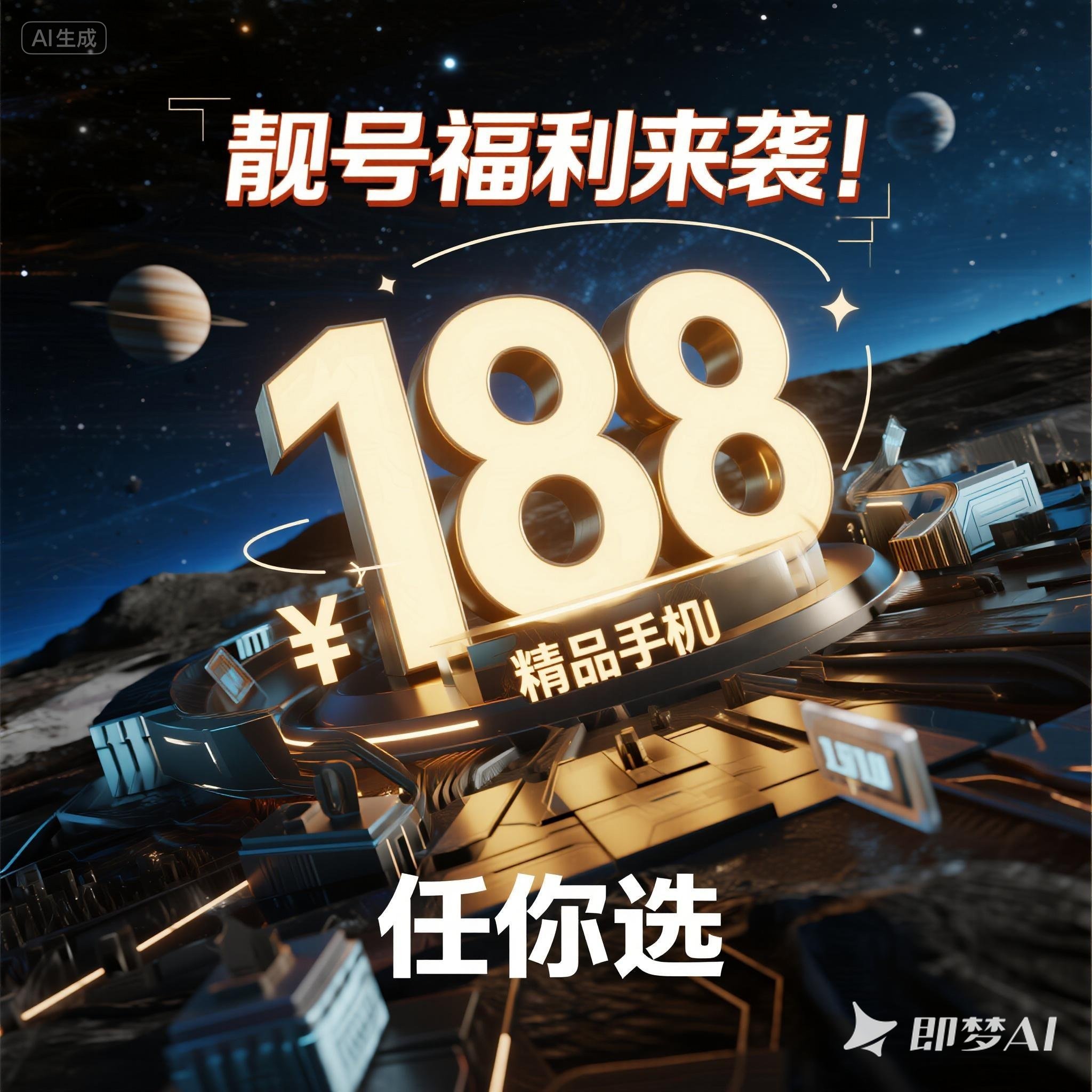高新区靓号福利来袭！188 开头精品号码任你选。