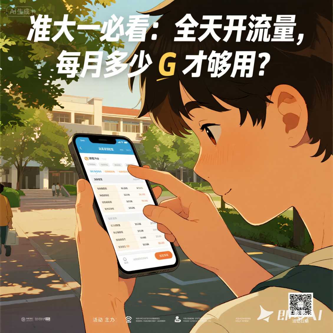 高新区准大一必看：全天开流量，每月多少 G 才够用？