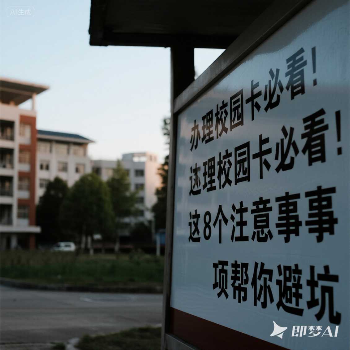 高新区办理校园卡必看！这 8 个注意事项帮你避坑